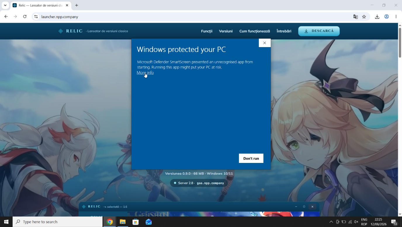 Windows protected your PC — linkul More info